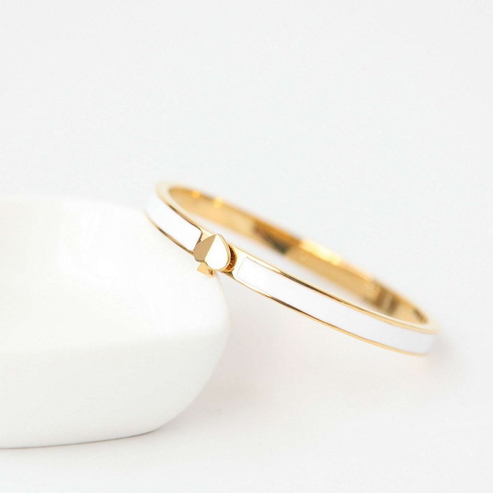 kate spade thin bangle bracelet in IVORY